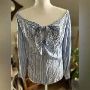 Free People tie front blouse
